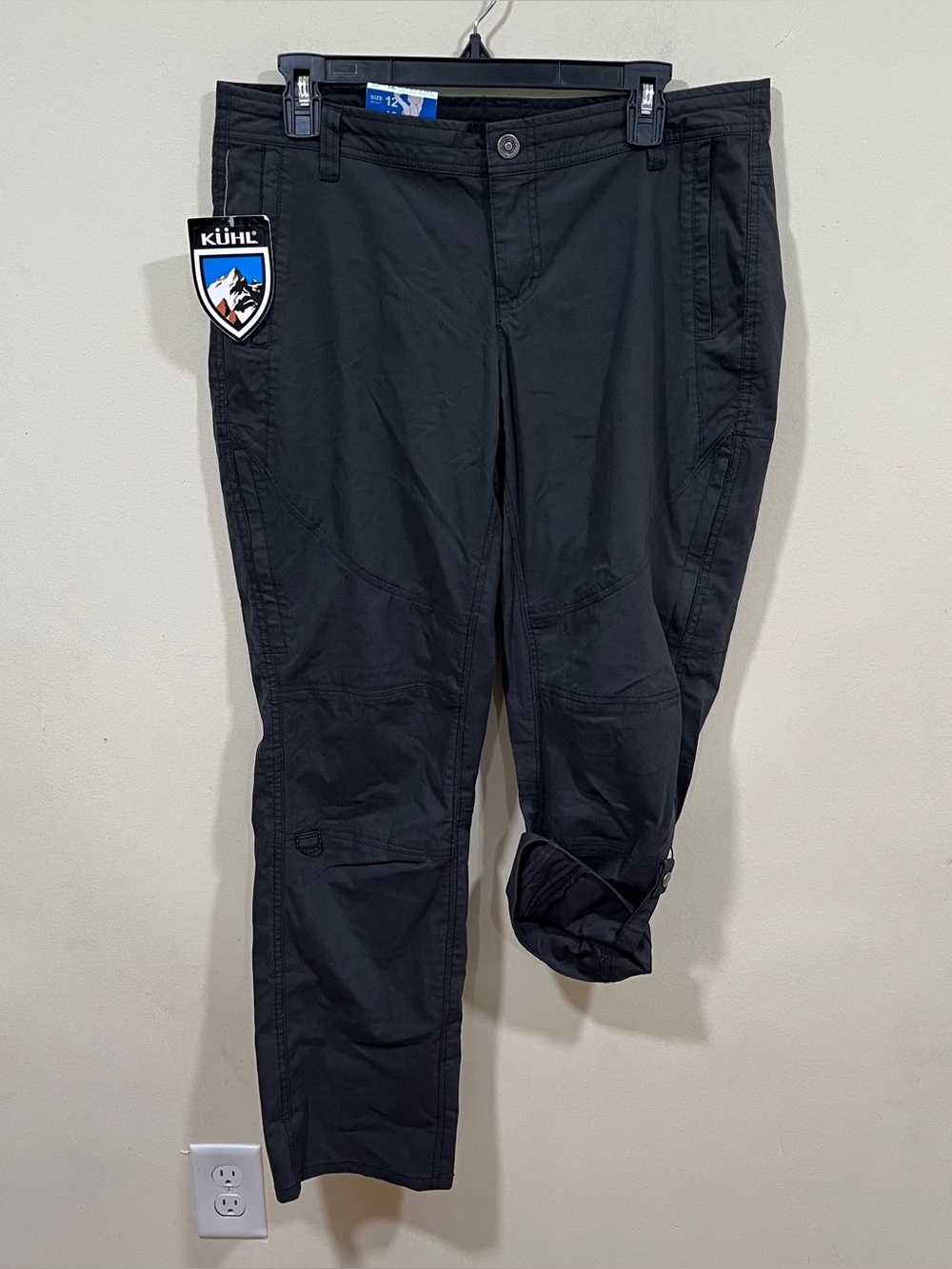 NWT KUHL women’s hiking pants size 12 short spire roll up grey capris outdoor